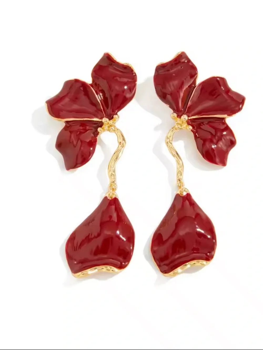 Velvet Orchid Scarlet Earrings